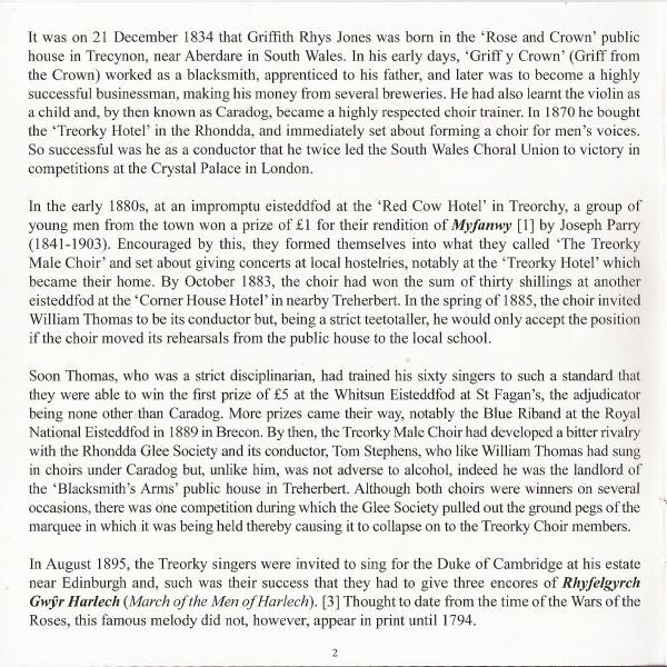 Treorchy Male Choir : Tradition: Treorchy (CD, Comp)