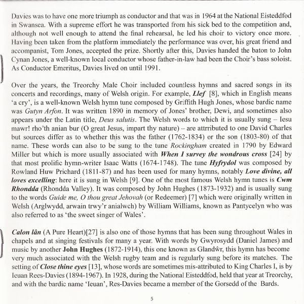 Treorchy Male Choir : Tradition: Treorchy (CD, Comp)