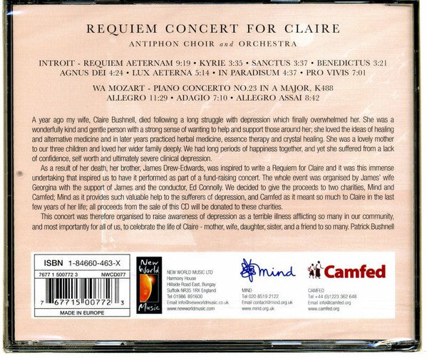 James Drew-Edwards, Antiphon (4) : Requiem Concert For Claire (CD, Album)