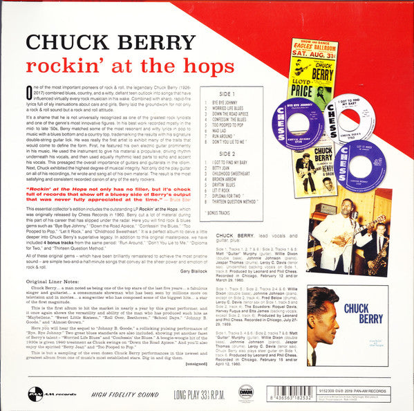 Chuck Berry : Rockin' At The Hops (LP, Album, Ltd, RE)