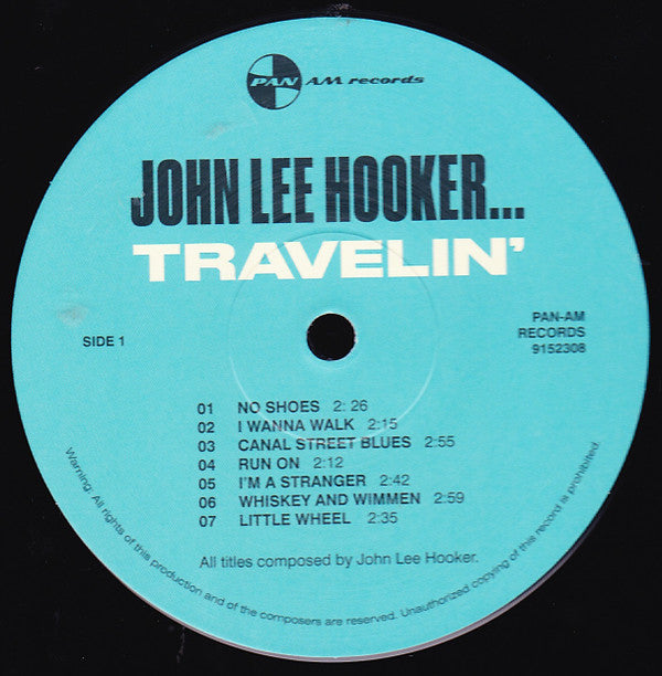 John Lee Hooker : Travelin' (LP, Album, Ltd, RE)