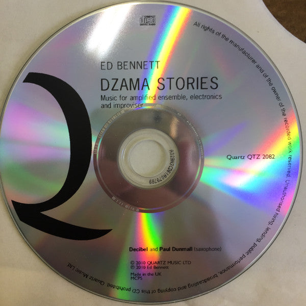 Ed Bennett (3), Decibel (25), Paul Dunmall : Dzama Stories: Music for Amplified Ensemble, Electronics and Improviser (CD)