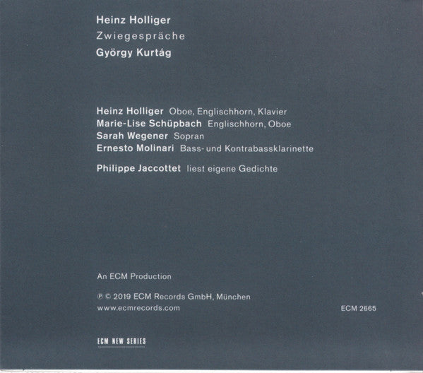 Heinz Holliger, György Kurtág : Zwiegespräche (CD, Album)