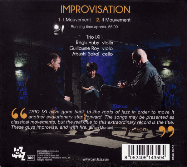 Régis Huby, Guillaume Roy, Atsushi Sakaï, Trio IXI : Improvisation (CD, Album)