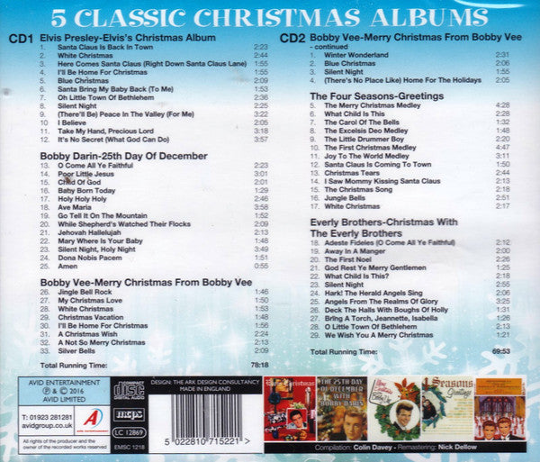 Various : 5 Classic Christmas Albums (2xCD, Comp, RM)