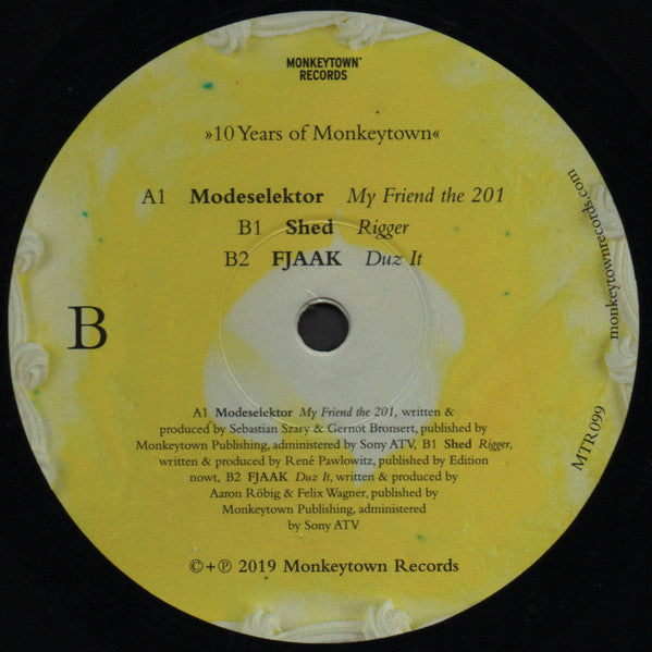 Various : 10 Years Of Monkeytown (12", EP, Ltd)