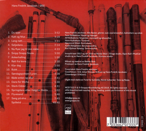Hans Fredrik Jacobsen : Øre (CD, Album, Ltd)