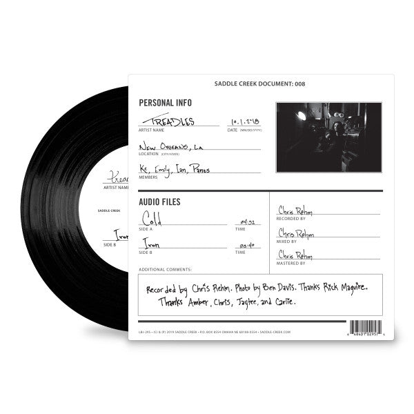 Treadles : Cold b​/​w Iron (7", Single, Ltd)