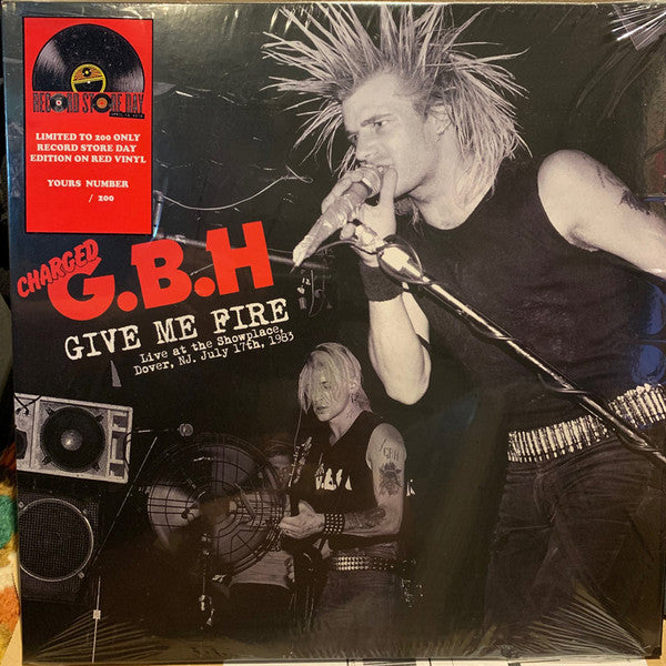 G.B.H. : Give Me Fire (Live At The Showplace, Dover, NJ. July 17th, 1983) (LP, Ltd, Num, Yel)