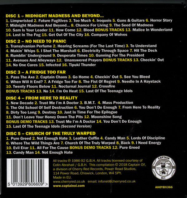 G.B.H. : The Rough Justice Years (CD, Album, RE + CD, Album, RE + CD, Album, RE + CD)