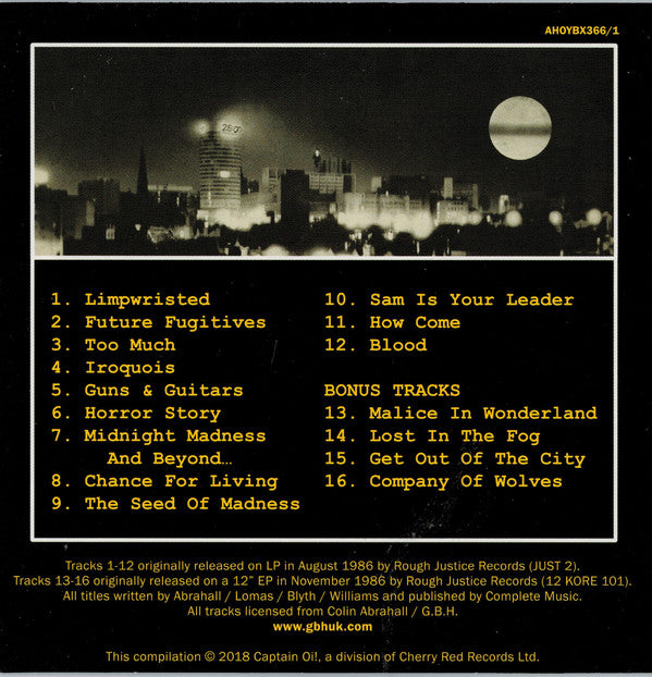 G.B.H. : The Rough Justice Years (CD, Album, RE + CD, Album, RE + CD, Album, RE + CD)
