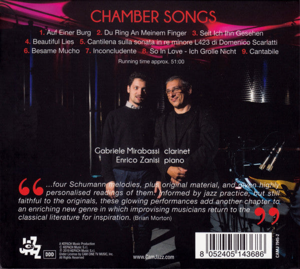 Gabriele Mirabassi, Enrico Zanisi : Chamber Songs (CD, Album)