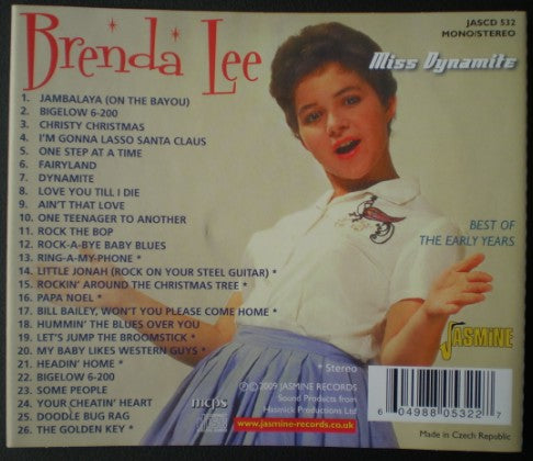 Brenda Lee : Miss Dynamite - The Best Of The Early Years (CD, Comp, RM)
