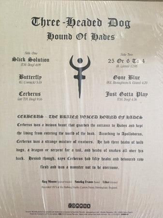 Three-Headed Dog : Hound Of Hades (LP, RE)