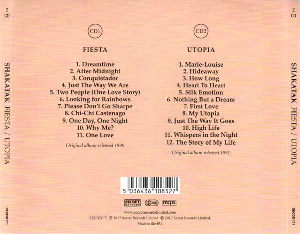 Shakatak : Fiesta / Utopia (2xCD, Album, Comp, RE)