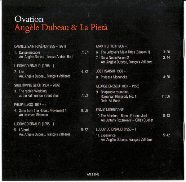 Angèle Dubeau & La Pietà : Ovation En Concert / Live (CD, Album, Dig)