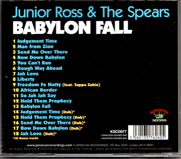 Junior Ross & The Spears : Babylon Fall (CD, Album, Comp)
