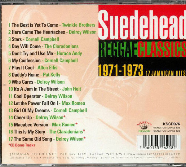 Various : Suedehead Reggae Classics (1971-1973 17 Jamaican Hits) (CD, Comp)