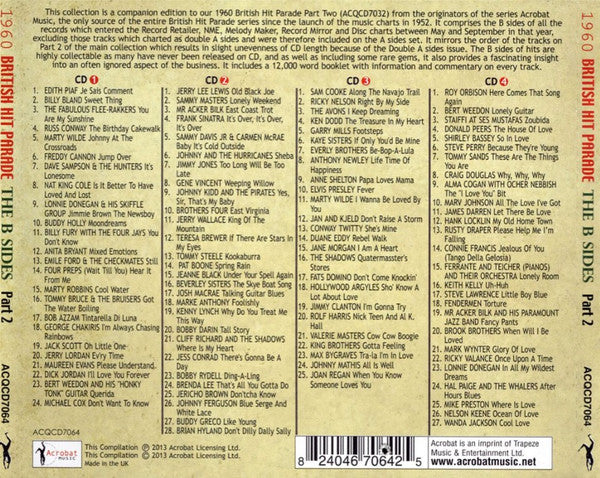 Various : 1960 British Hit Parade - Britain's Greatest Hits Volume 9, The B-sides - Part 2 (4xCD, Comp)