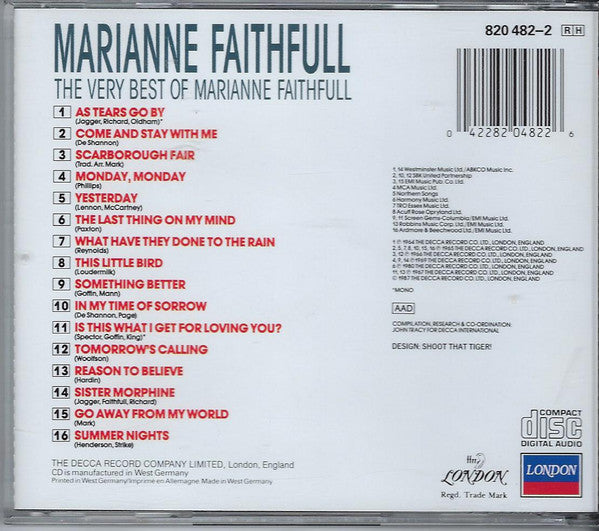 Marianne Faithfull : The Very Best Of Marianne Faithfull (CD, Comp, Mono, RE)