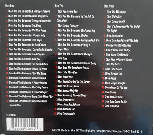 Dion & The Belmonts : The Absolutely Essential 3 CD Collection (3xCD, Comp, Tri)