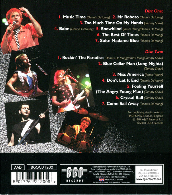 Styx : Caught In The Act Live (2xCD, Album, RE, RM, Sli)