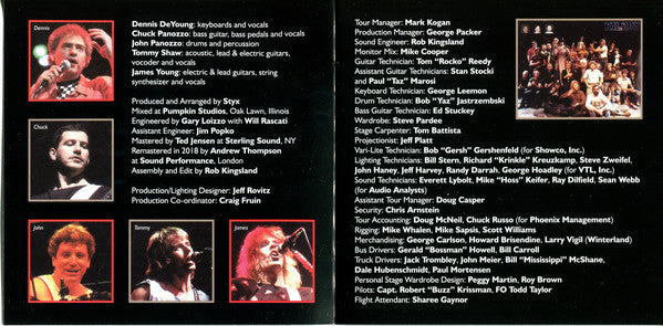 Styx : Caught In The Act Live (2xCD, Album, RE, RM, Sli)