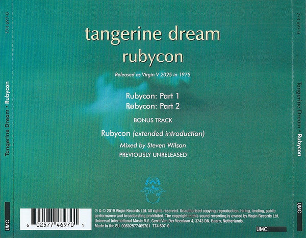 Tangerine Dream : Rubycon (CD, Album, RE, RM)