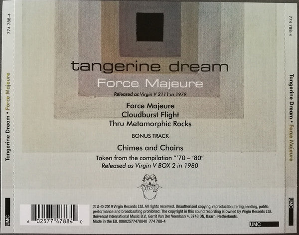 Tangerine Dream : Force Majeure (CD, Album, RE, RM)
