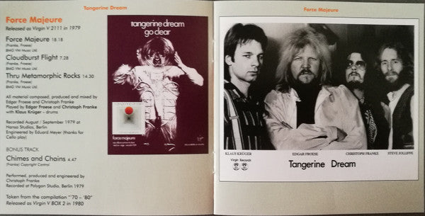 Tangerine Dream : Force Majeure (CD, Album, RE, RM)