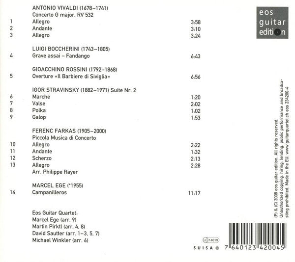 EOS Guitar Quartet : EOS Guitar Quartet (CD, Album)