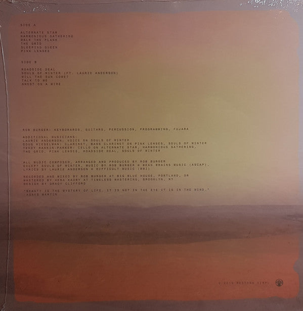 Rob Burger : The Grid (LP, Album, Ltd, Cle)
