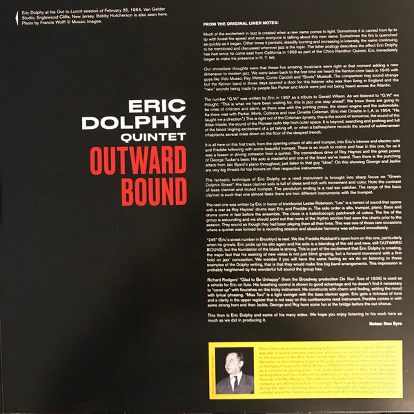 Eric Dolphy Quintet : Outward Bound (LP, Album, Ltd, RE)
