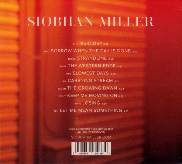 Siobhan Miller : Mercury (CD, Album)