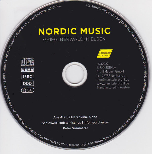 Schleswig-Holsteinisches Sinfonieorchester : Nordic Music (CD)