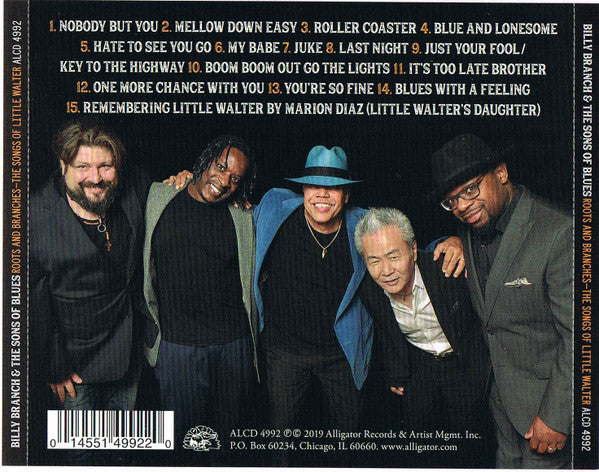 Billy Branch & The Sons Of Blues* : Roots And Branches (The Songs Of Little Walter) (CD, Album)