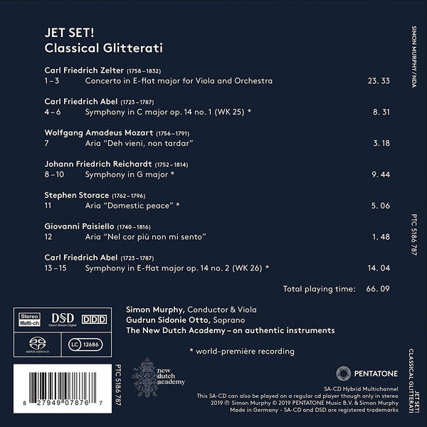 Simon Murphy (3), New Dutch Academy : Jet Set! Classical Glitterati (SACD, Hybrid, Multichannel)