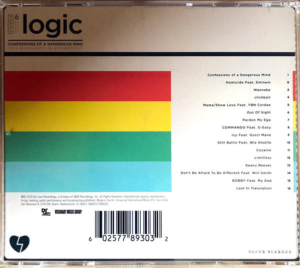 Logic (27) : Confessions Of A Dangerous Mind (CD, Album)
