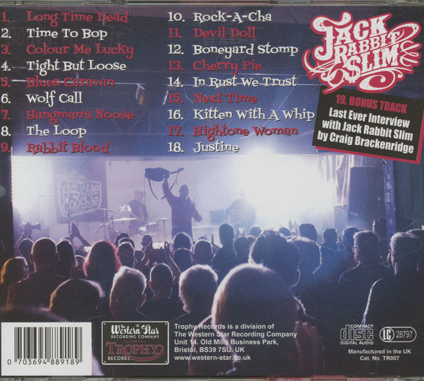 Jack Rabbit Slim : Live At The Hoochie Coochie Club (CD)