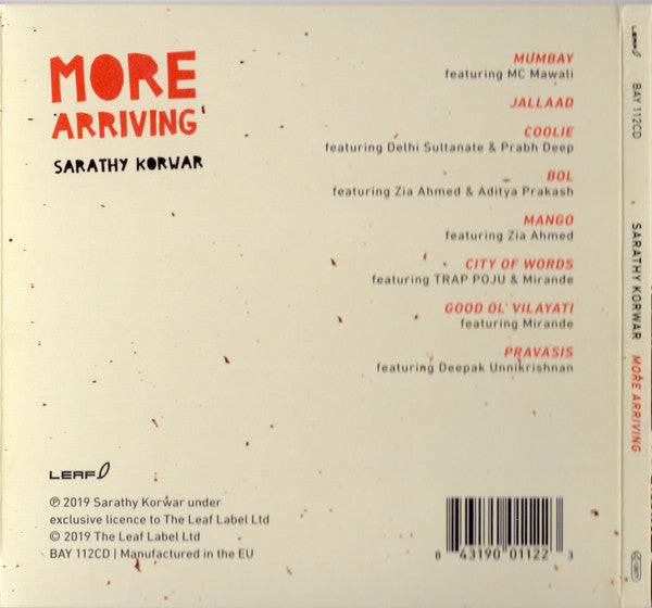 Sarathy Korwar : More Arriving (CD, Album)