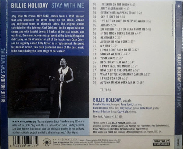 Billie Holiday : Stay With Me (CD, Album, RM)