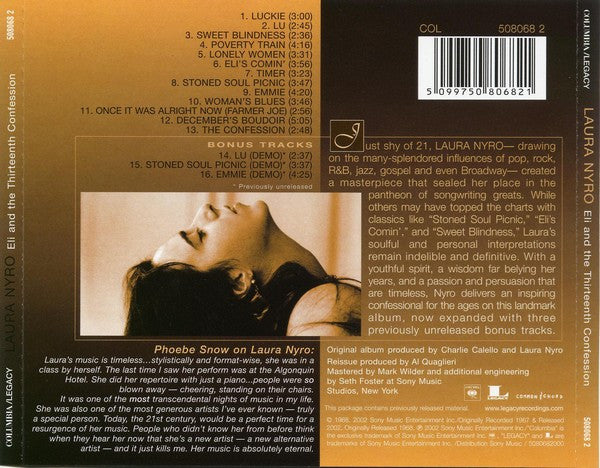 Laura Nyro : Eli And The Thirteenth Confession (CD, Album, RE)