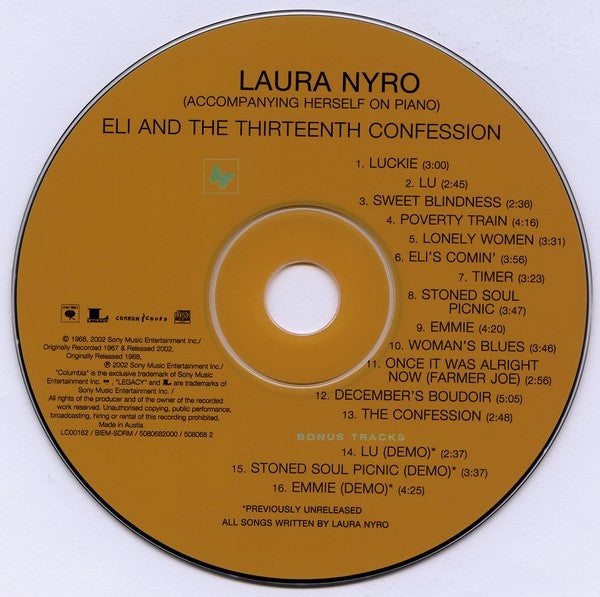 Laura Nyro : Eli And The Thirteenth Confession (CD, Album, RE)