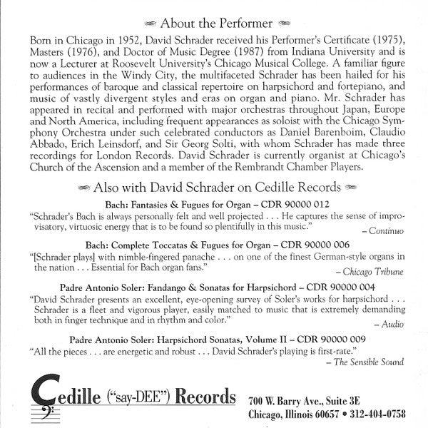 David Schrader : Organ Music Of Franck And Dupré (CD, Album)
