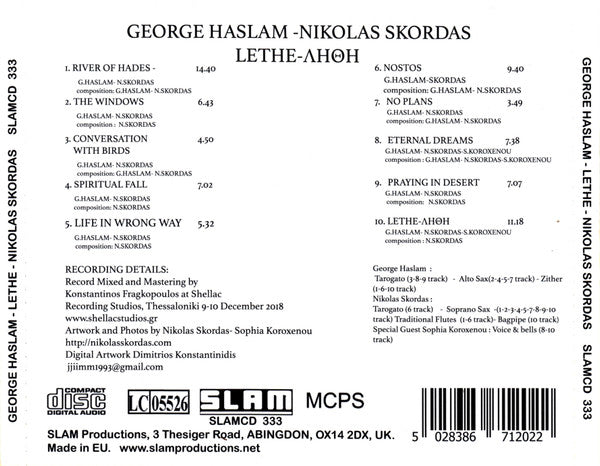 George Haslam - Nikolas Skordas : Lethe = Ληθη (CD, Album)