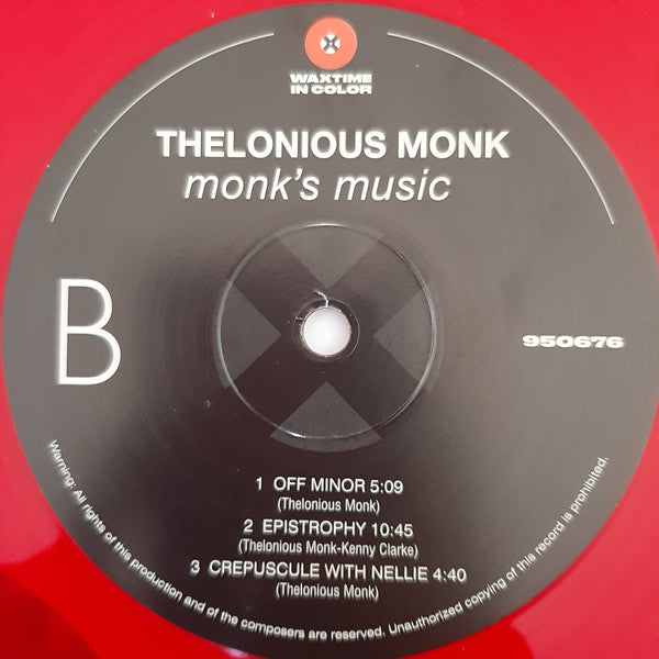 Thelonious Monk Septet : Monk's Music (LP, Album, Ltd, RE, Red)
