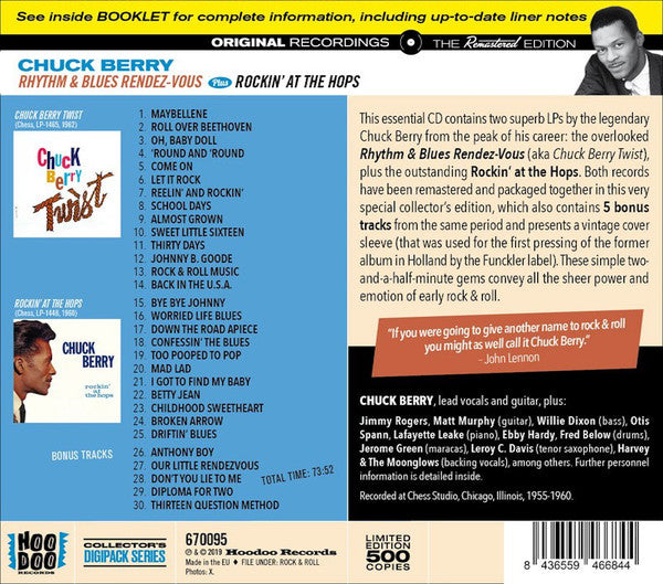 Chuck Berry : Rhythm & Blues Rendez-vous (CD, Comp, Ltd, RM)