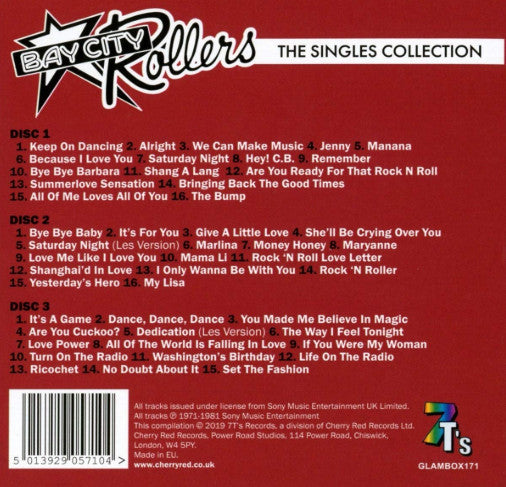 Bay City Rollers : The Singles Collection (3xCD, Comp + Box)