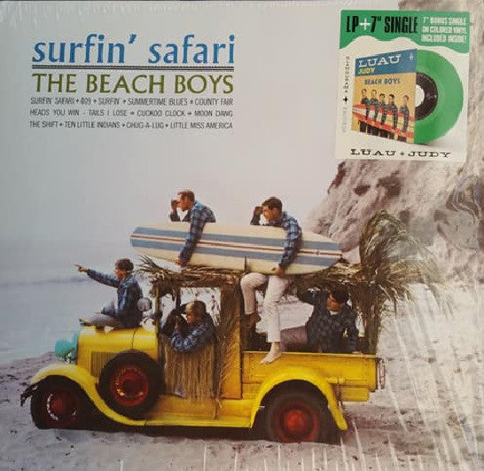 The Beach Boys : Surfin' Safari (LP, Album, RE + 7", Single, Gre)