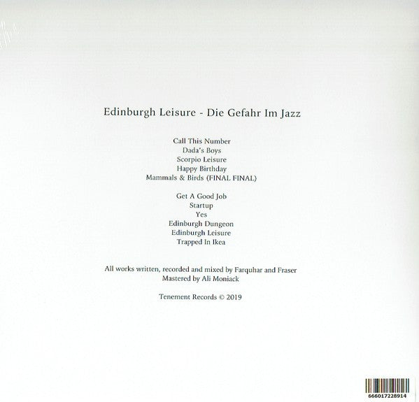 Edinburgh Leisure : Die Gefahr Im Jazz (LP, Album)